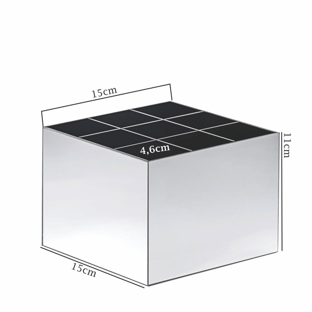 Porta Pincel em Acrílico Prata com 9 Divisórias Porta Pincel em Acrílico Prata com 9 Divisórias