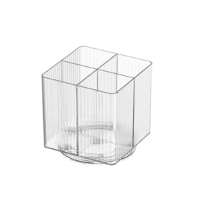 Porta Pincel Quadrado Giratório Diamond em Acrílico
