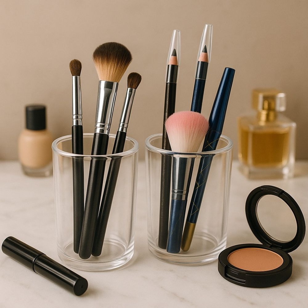 Porta Pincel Redondo em Acrílico Cristal Porta Pincel Redondo em Acrílico Cristal