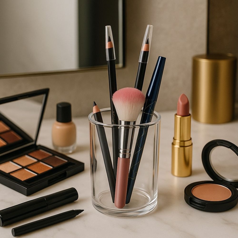 Porta Pincel Redondo em Acrílico Cristal Porta Pincel Redondo em Acrílico Cristal