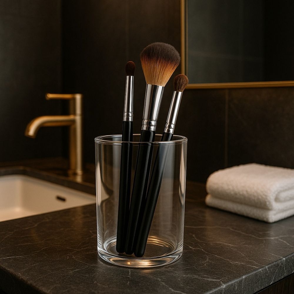 Porta Pincel Redondo em Acrílico Cristal Porta Pincel Redondo em Acrílico Cristal