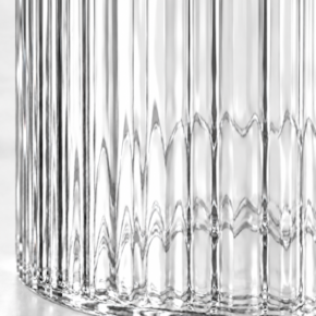 Porta Pincel Redondo Giratório Lines em Acrílico