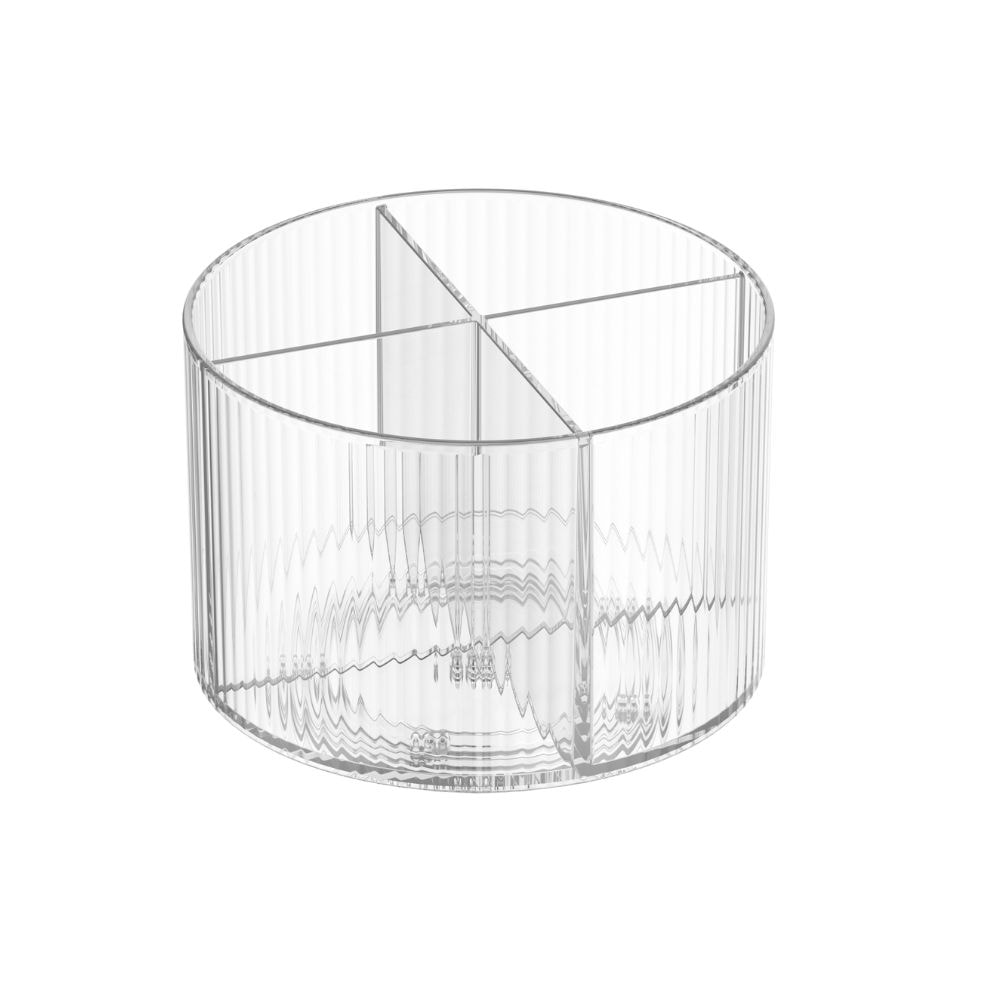 Porta Pincel Redondo Giratório Lines em Acrílico