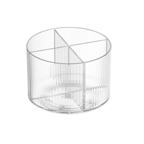 Porta Pincel Redondo Giratório Lines em Acrílico