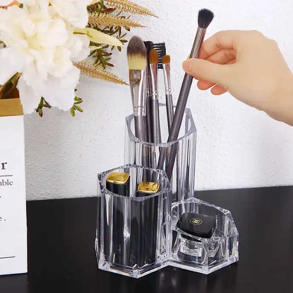 Porta Pincel Redondo Triplo em Acrílico Porta Pincel Redondo Triplo em Acrílico