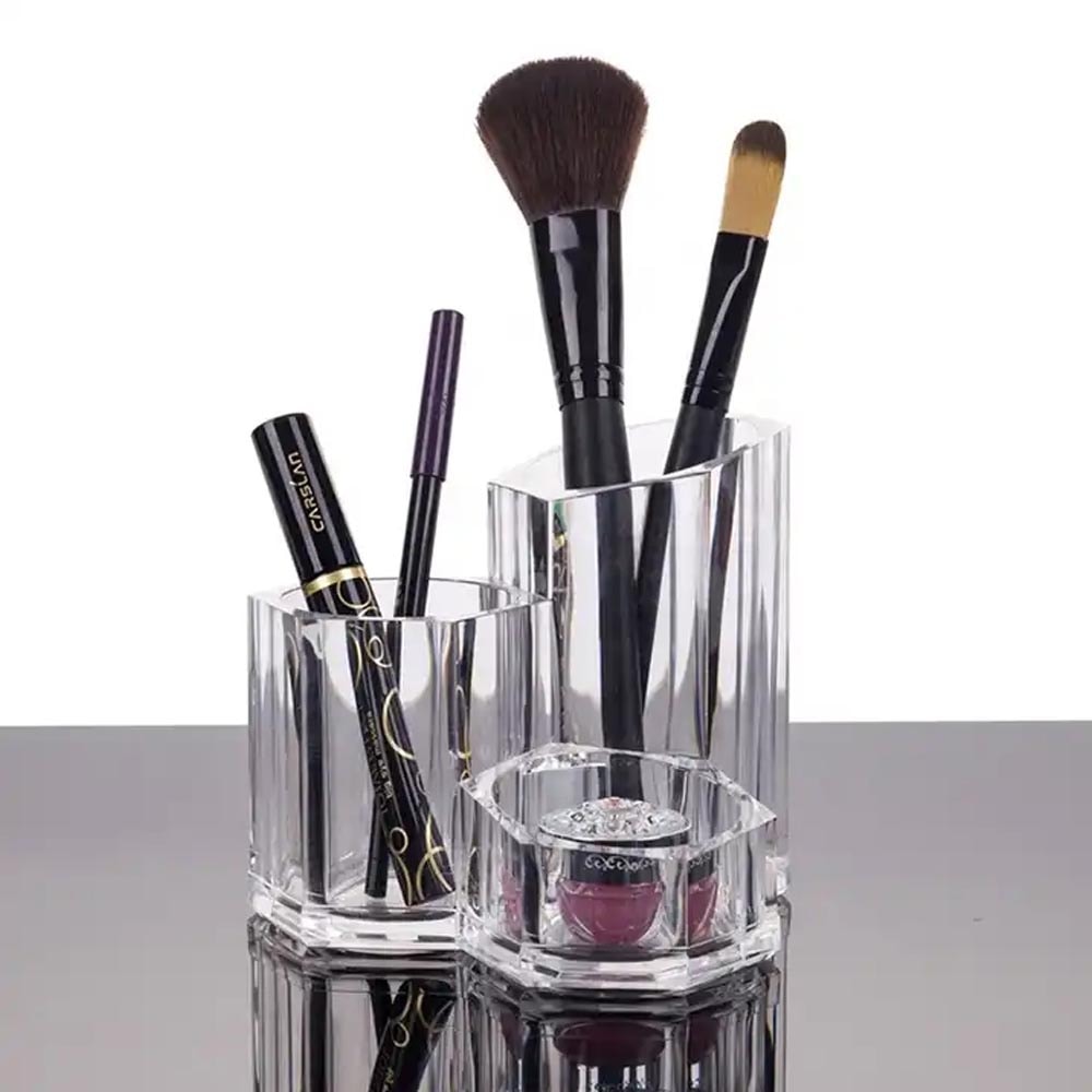 Porta Pincel Redondo Triplo em Acrílico Porta Pincel Redondo Triplo em Acrílico