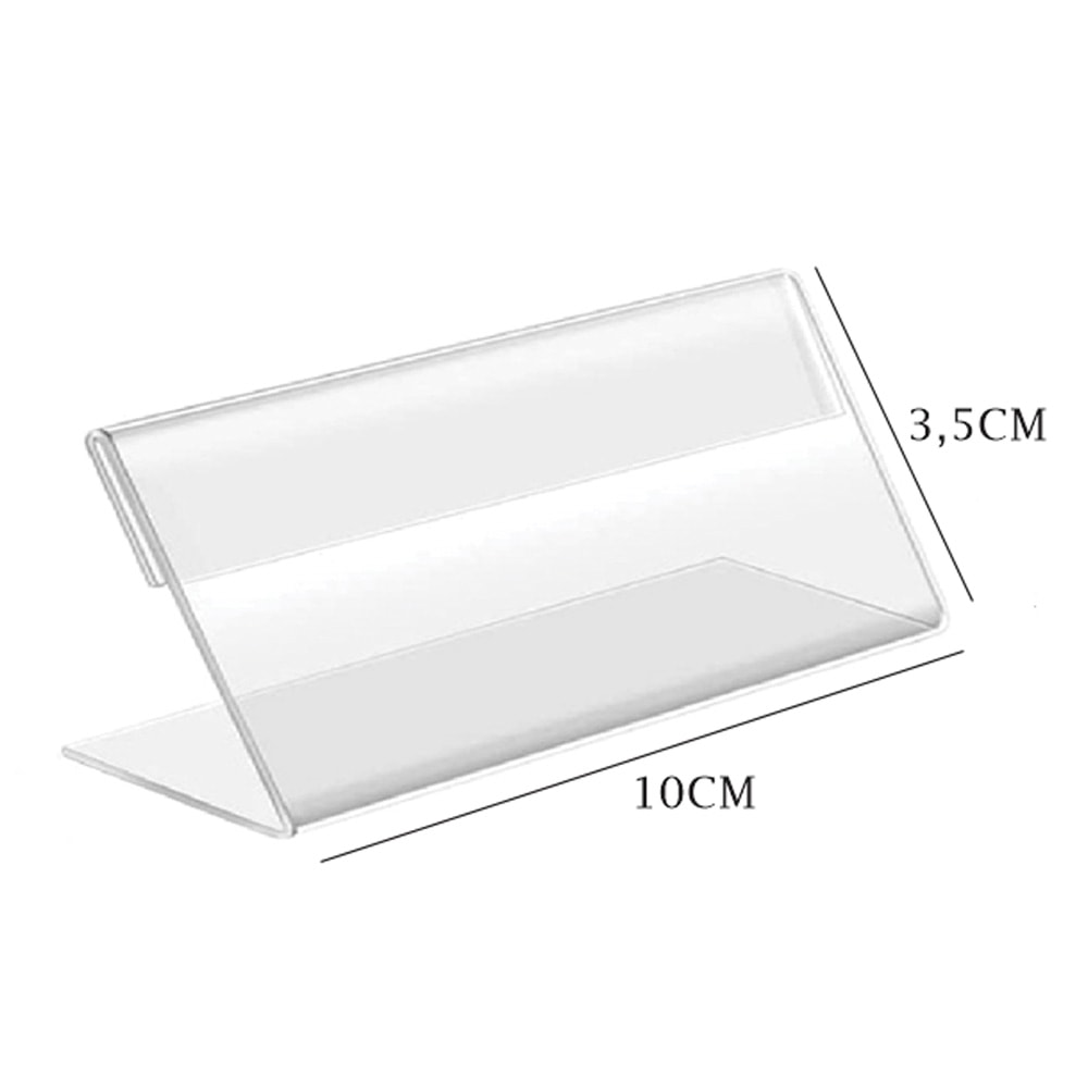 Porta Preço em Acrílico 10x3,5cm Porta Preço em Acrílico 10x3,5cm