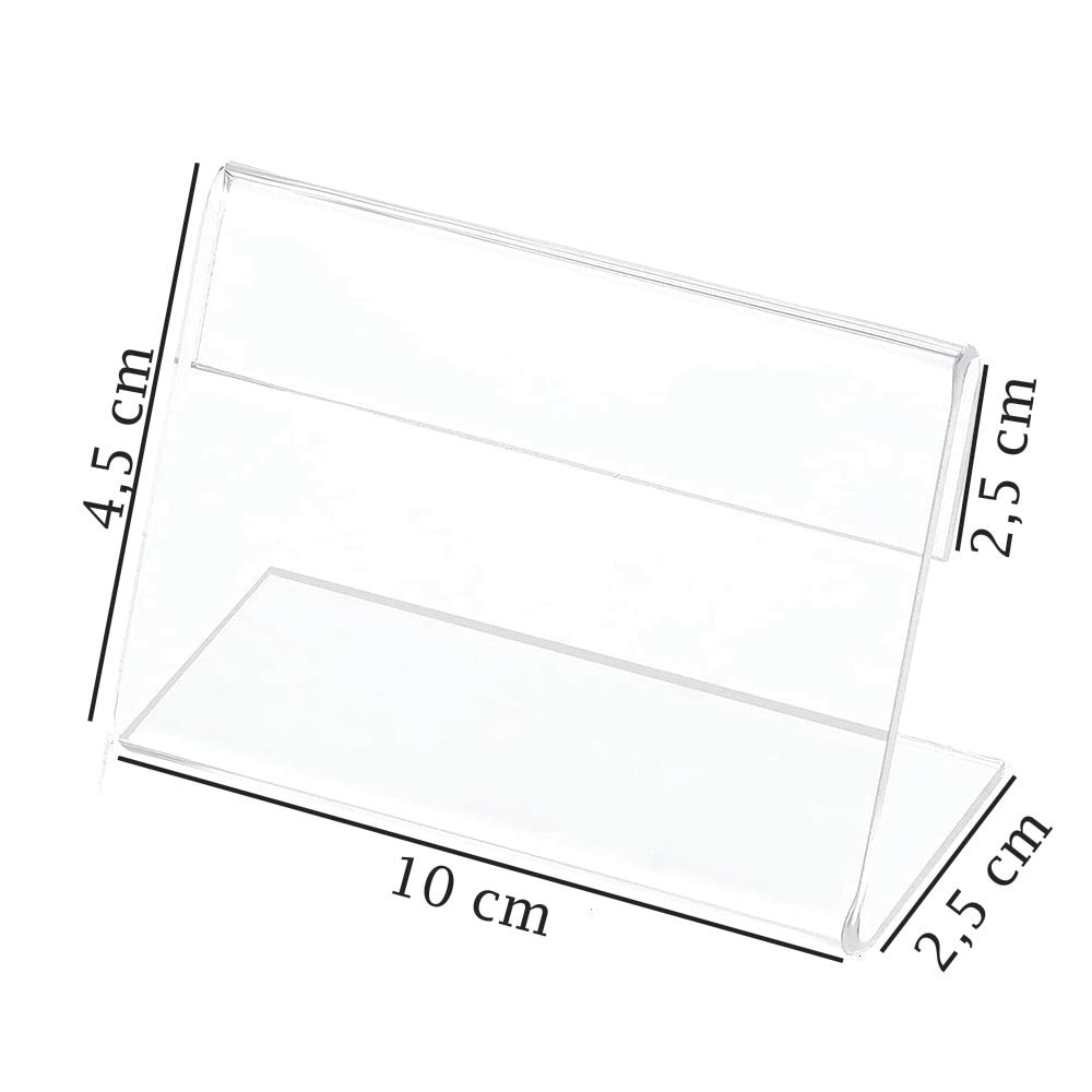 Porta Preço em Acrílico 10x4,5cm Porta Preço em Acrílico 10x4,5cm