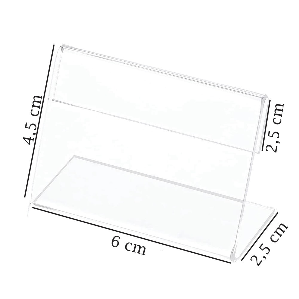 Porta Preço em Acrílico 6x4,5cm Porta Preço em Acrílico 6x4,5cm