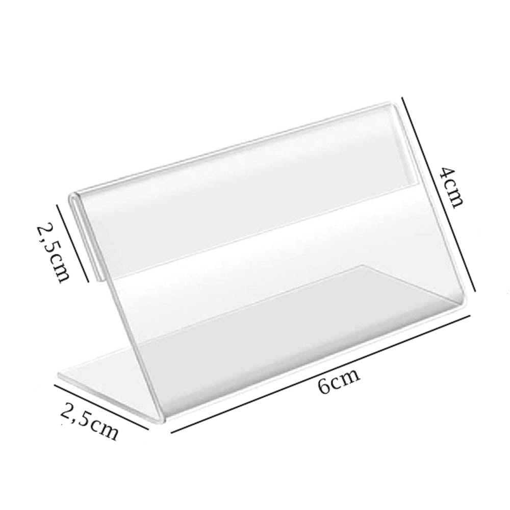 Porta Preço em Acrílico 6x4cm Porta Preço em Acrílico 6x4cm