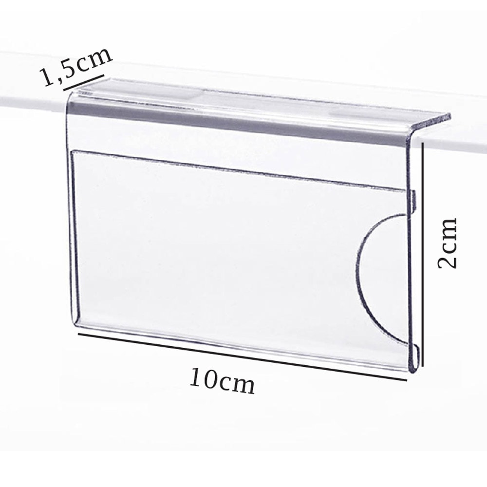 Porta Preço Modelo L Reto 10x2cm Porta Preço Modelo L Reto 10x2cm