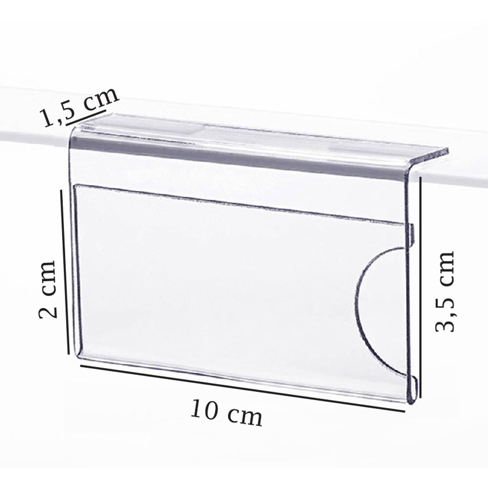 Porta Preço Modelo L Reto 10x3,5cm Porta Preço Modelo L Reto 10x3,5cm