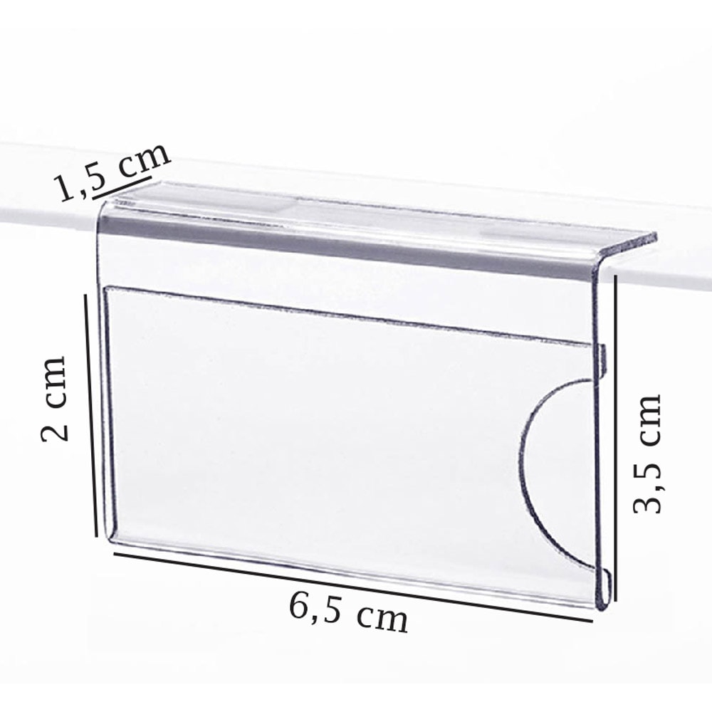 Porta Preço Modelo L Reto 6,5x3,5cm Porta Preço Modelo L Reto 6,5x3,5cm