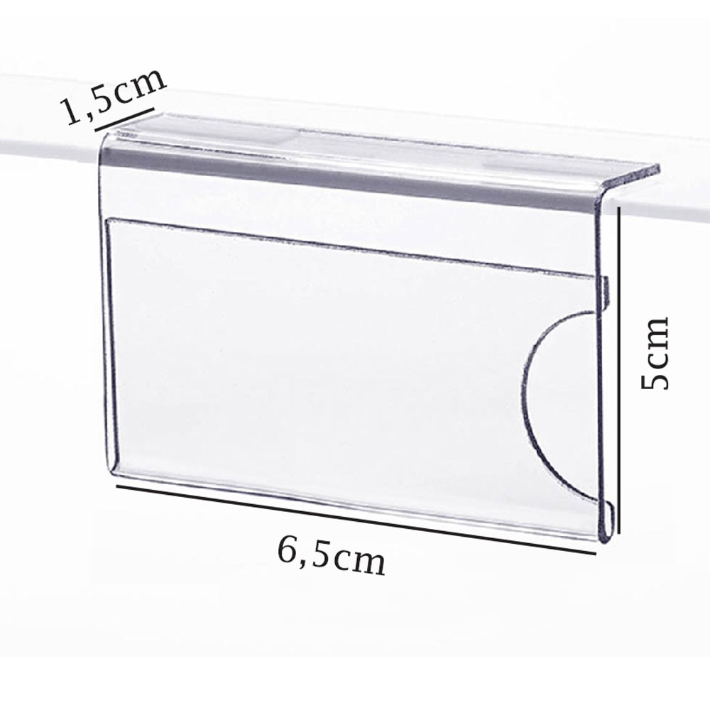 Porta Preço Modelo L Reto 6,5x5cm Porta Preço Modelo L Reto 6,5x5cm