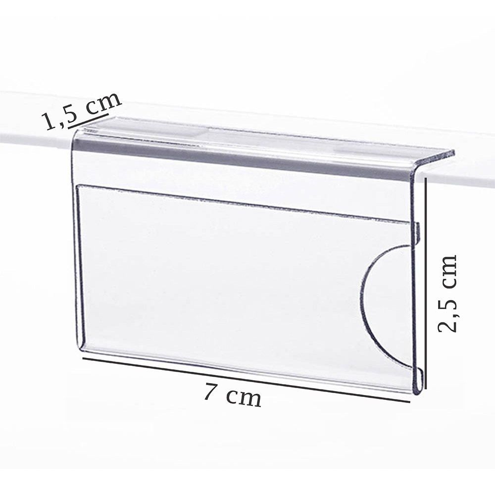 Porta Preço Modelo L Reto 7x2,5cm Porta Preço Modelo L Reto 7x2,5cm