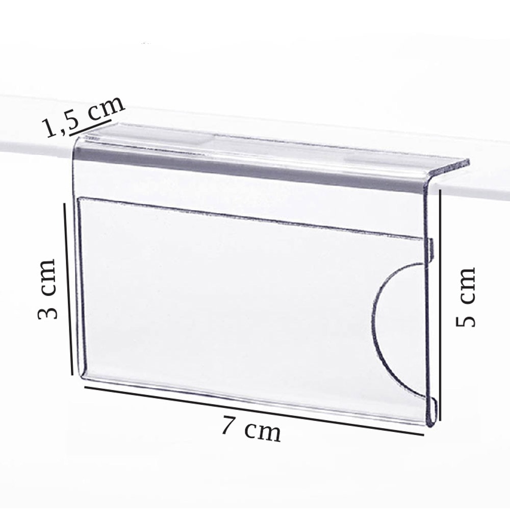 Porta Preço Modelo L Reto 7x5cm Porta Preço Modelo L Reto 7x5cm