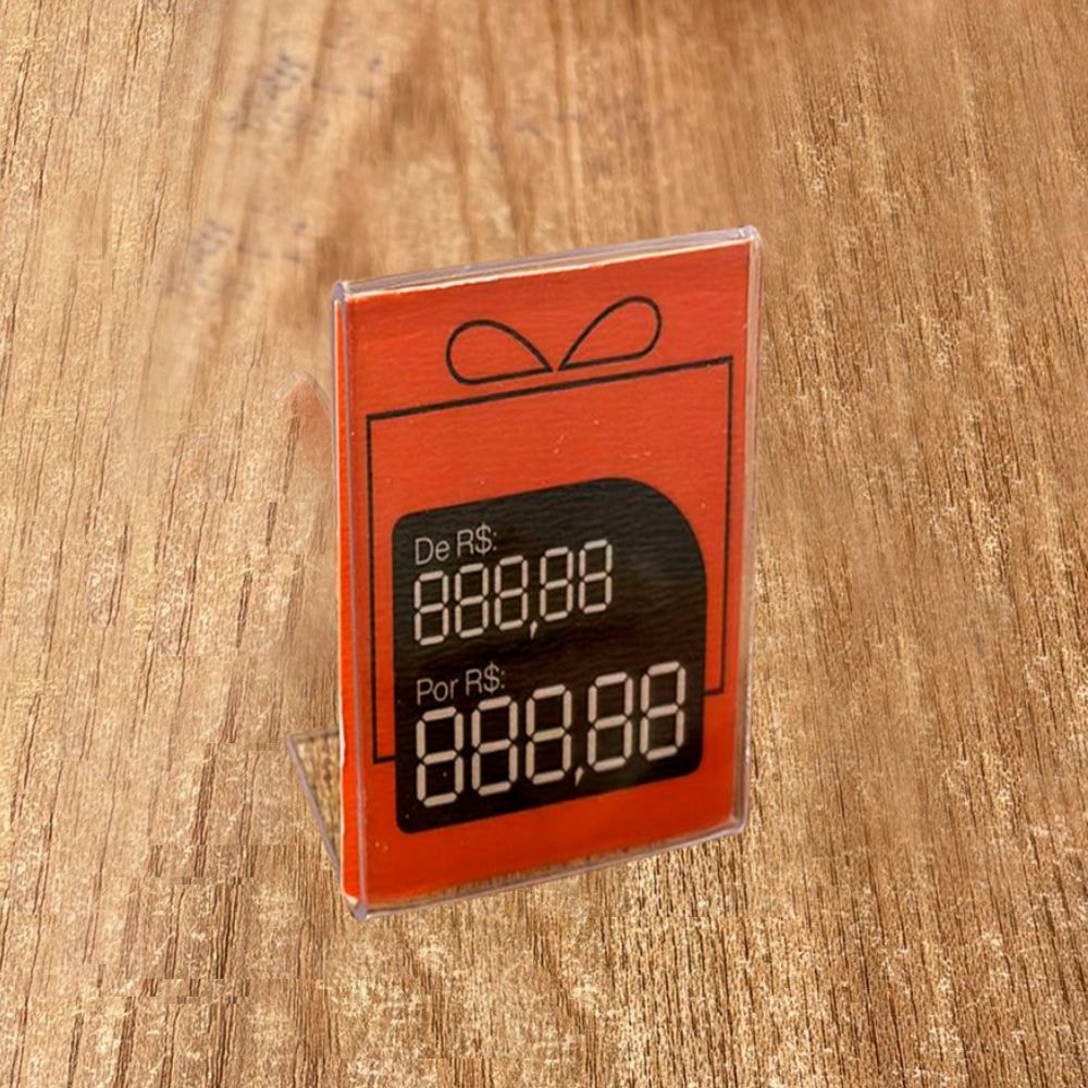 Porta Preço Modelo L Vertical 5x6cm Porta Preço Modelo L Vertical 5x6cm