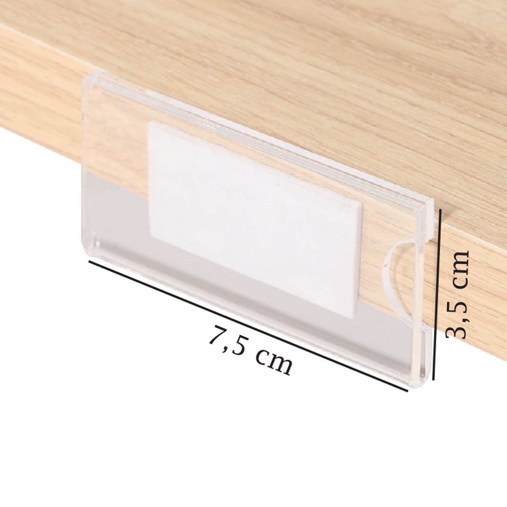 Porta Preço Modelo U 7,5x3,5cm Porta Preço Modelo U 7,5x3,5cm