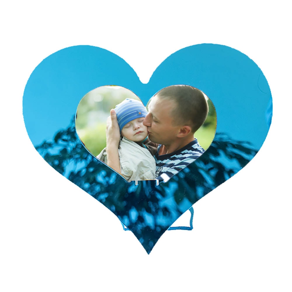 Porta Retrato Coração em Acrílico Espelhado Porta Retrato Coração em Acrílico Espelhado