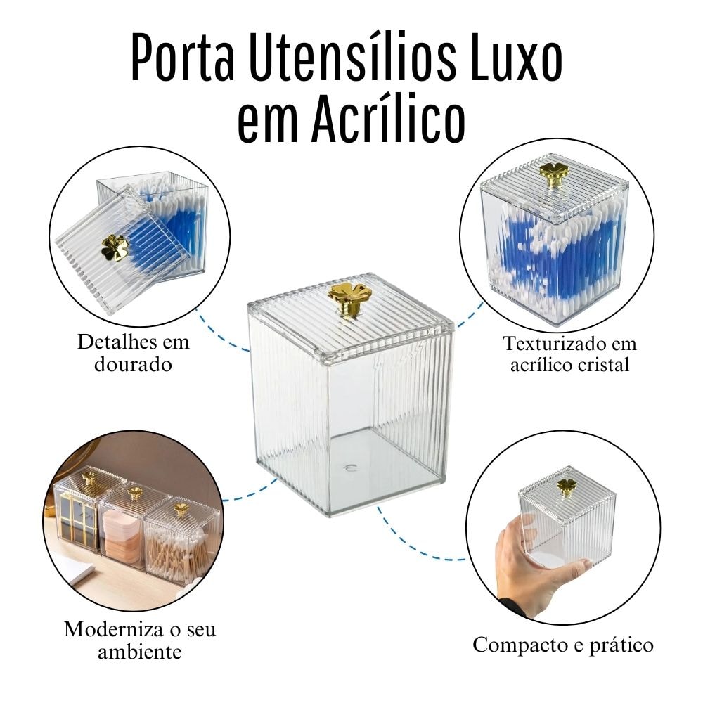 Porta Utensílios Luxo em Acrílico Porta Utensílios Luxo em Acrílico