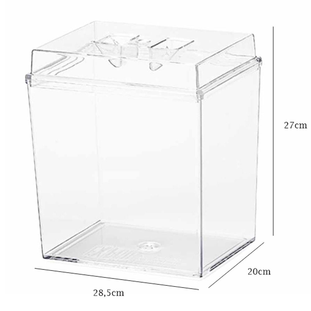 Pote em Acrílico 13,8 Litros Retangular Pote em Acrílico 13,8 Litros Retangular