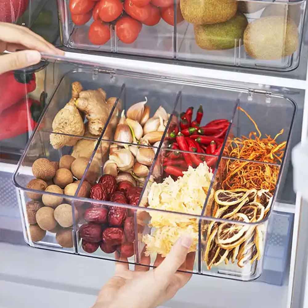 Pote em Acrílico 6 Litros com Divisórias Removíveis Pote em Acrílico 6 Litros com Divisórias Removíveis