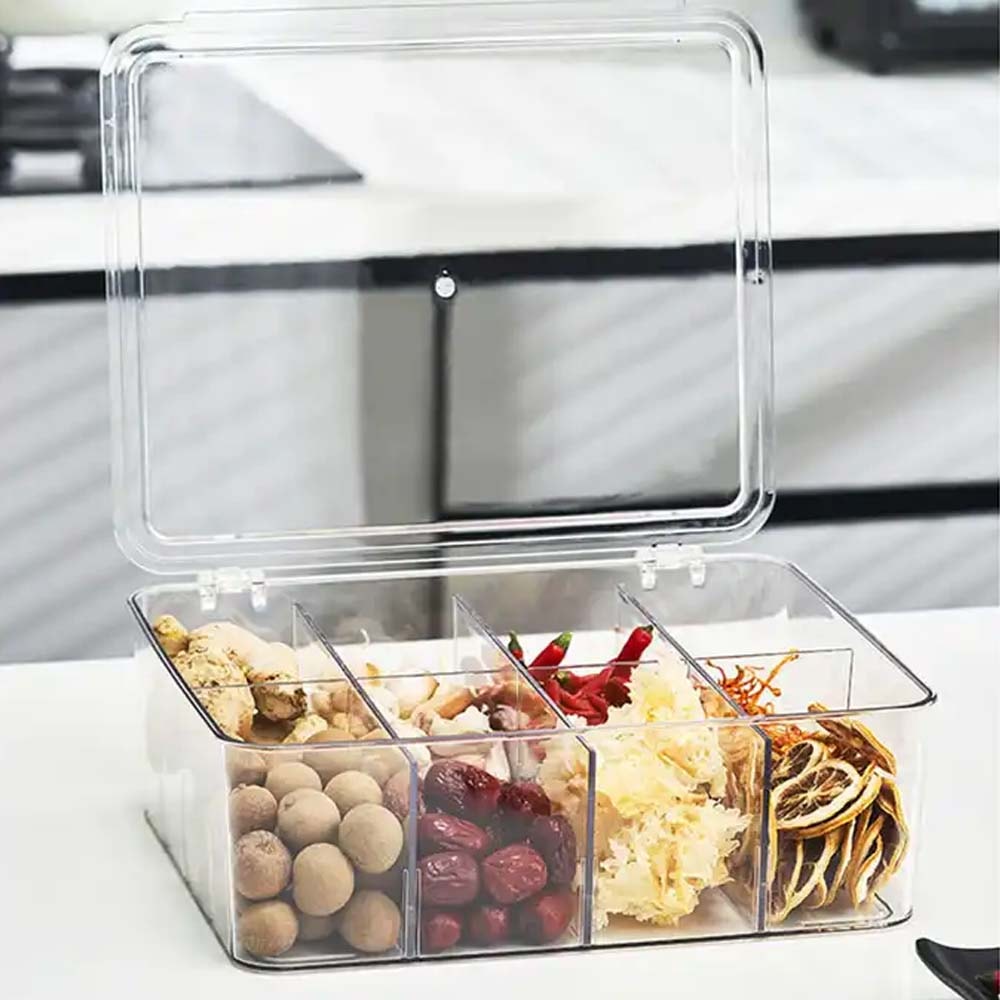 Pote em Acrílico 6 Litros com Divisórias Removíveis Pote em Acrílico 6 Litros com Divisórias Removíveis