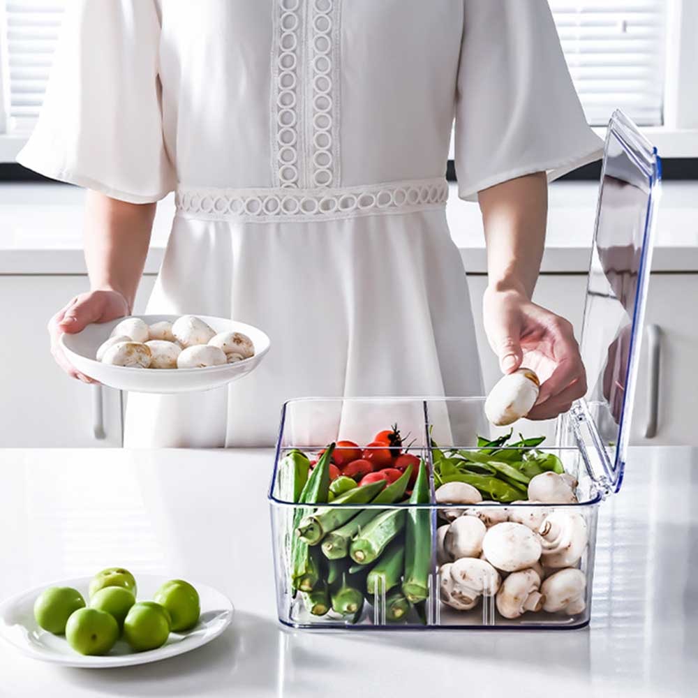 Pote em Acrílico 6 Litros com Divisórias Removíveis Pote em Acrílico 6 Litros com Divisórias Removíveis