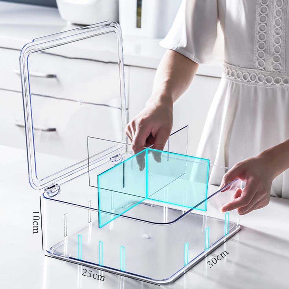 Pote em Acrílico 6 Litros com Divisórias Removíveis Pote em Acrílico 6 Litros com Divisórias Removíveis