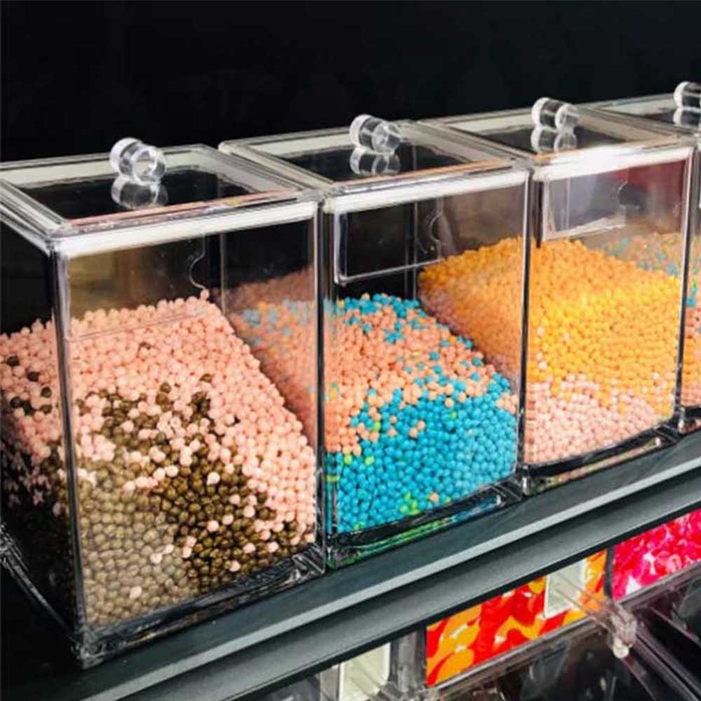 Pote em Acrílico Hermético 4 Litros para Doces e Grãos Pote em Acrílico Hermético 4 Litros para Doces e Grãos