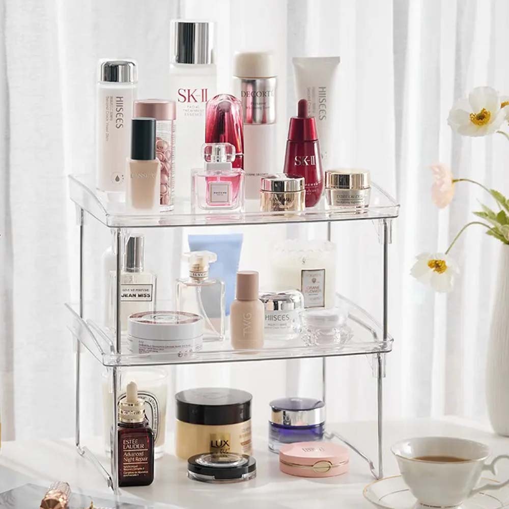 Prateleira Organizadora de Cosméticos em Acrílico Dobrável Prateleira Organizadora de Cosméticos em Acrílico Dobrável