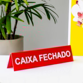 Prisma de Mesa Placa Caixa Fechado
