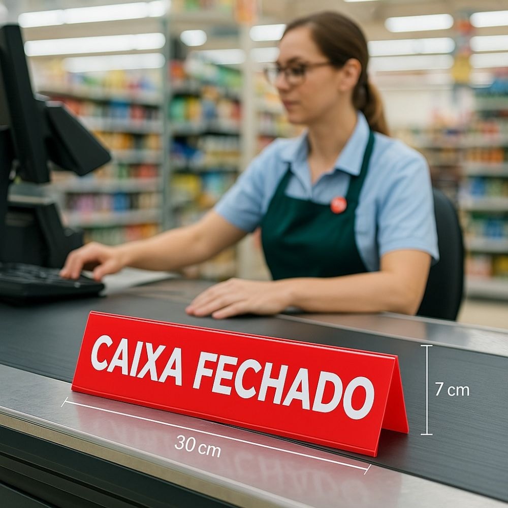 Prisma de Mesa Placa Caixa Fechado
