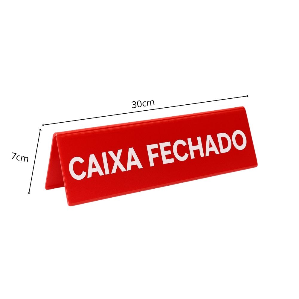 Prisma de Mesa Placa Caixa Fechado
