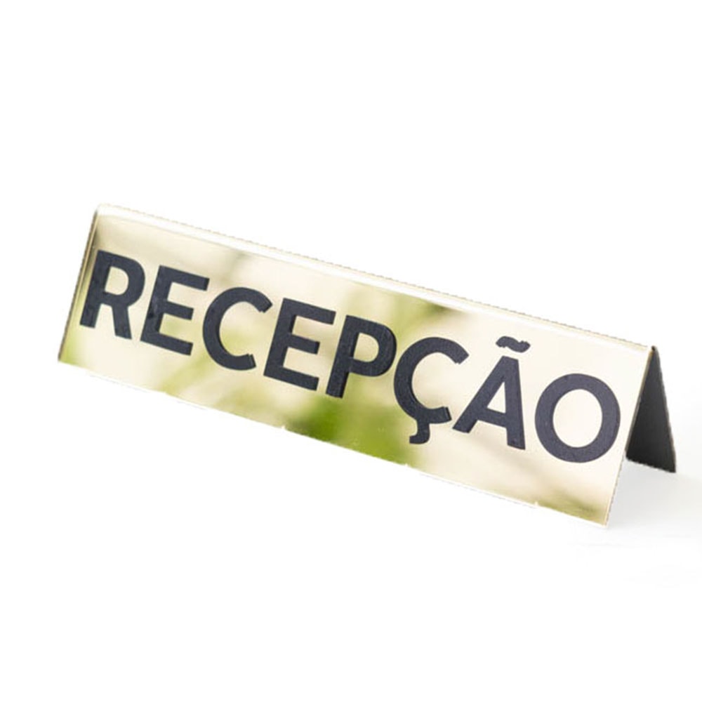 Prisma de Mesa Placa Recepção Prisma de Mesa Placa Recepção
