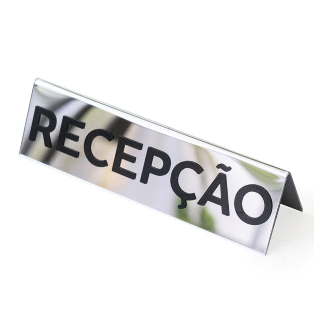 Prisma de Mesa Placa Recepção Prisma de Mesa Placa Recepção
