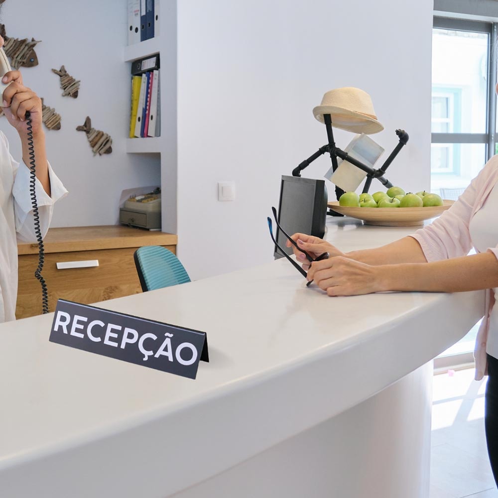 Prisma de Mesa Placa Recepção Prisma de Mesa Placa Recepção