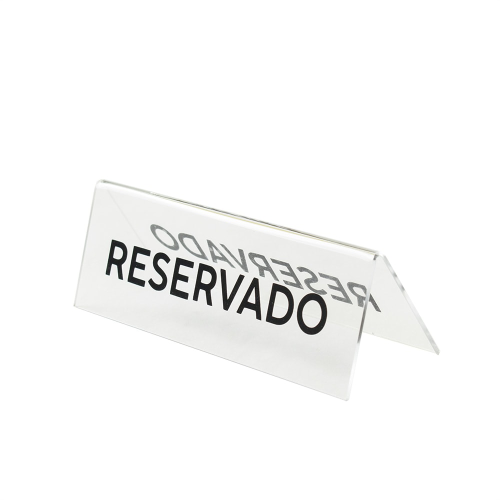 Prisma de Mesa Placa Reservado Prisma de Mesa Placa Reservado