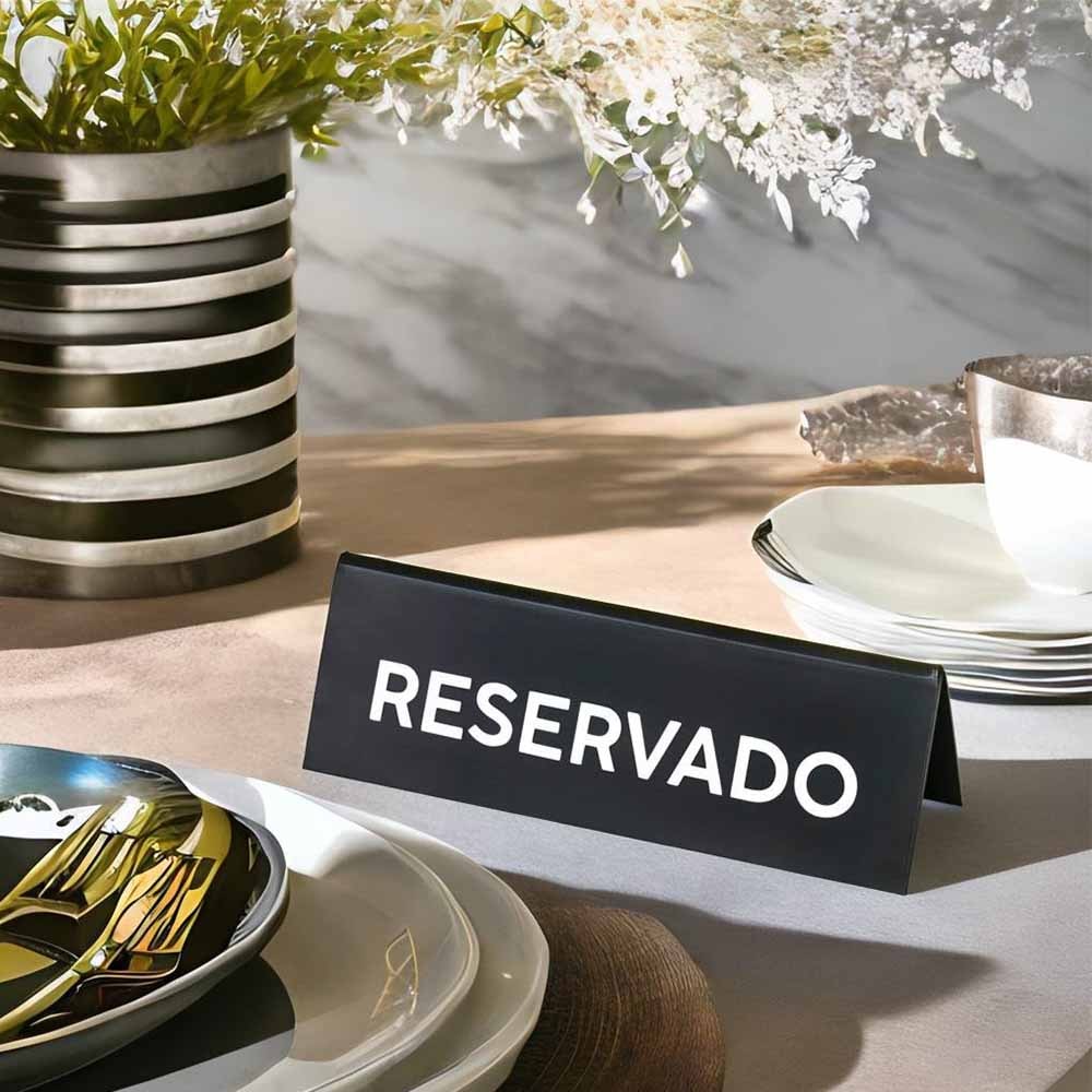 Prisma de Mesa Placa Reservado Prisma de Mesa Placa Reservado
