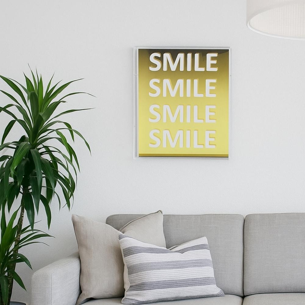 Quadro Decorativo Em Acrílico Alto Relevo - Smile