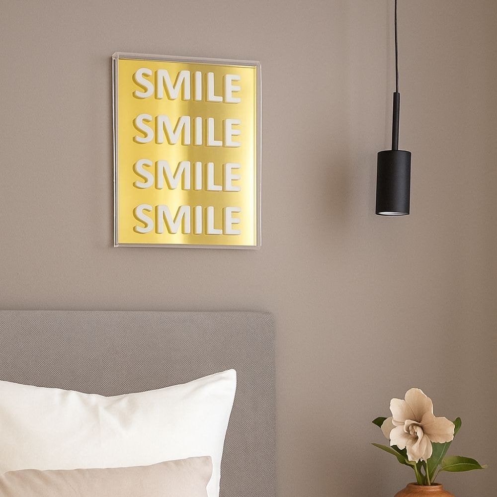 Quadro Decorativo Em Acrílico Alto Relevo - Smile