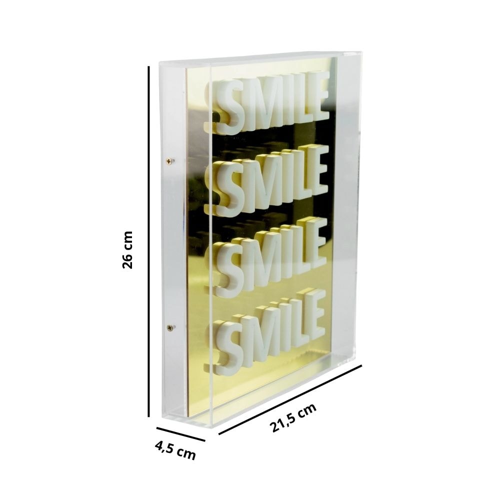 Quadro Decorativo Em Acrílico Alto Relevo - Smile