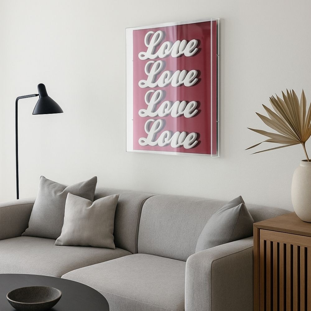 
Quadro Decorativo em Acrílico Alto Relevo – Love

