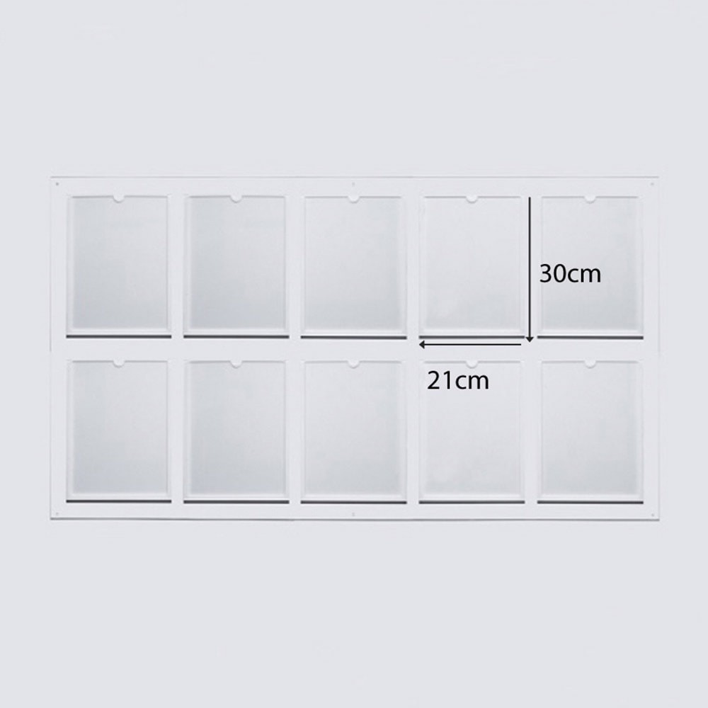 Quadro Informativo com 10 Bolsas A4 Vertical Quadro Informativo com 10 Bolsas A4 Vertical