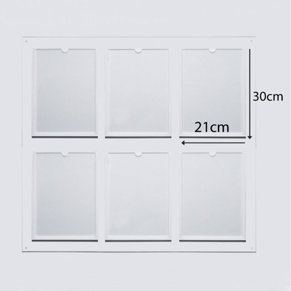 Quadro Informativo com 6 Bolsas A4 Quadro Informativo com 6 Bolsas A4