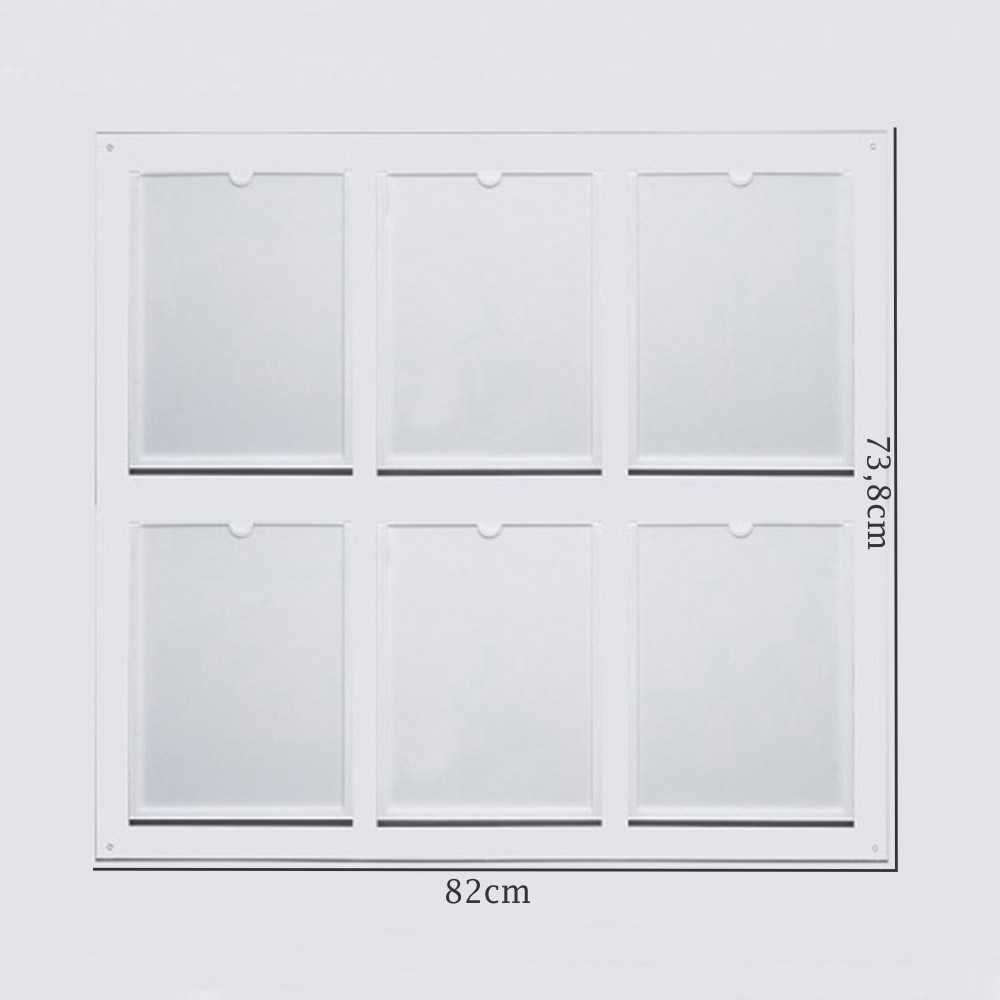 Quadro Informativo com 6 Bolsas A4 Quadro Informativo com 6 Bolsas A4