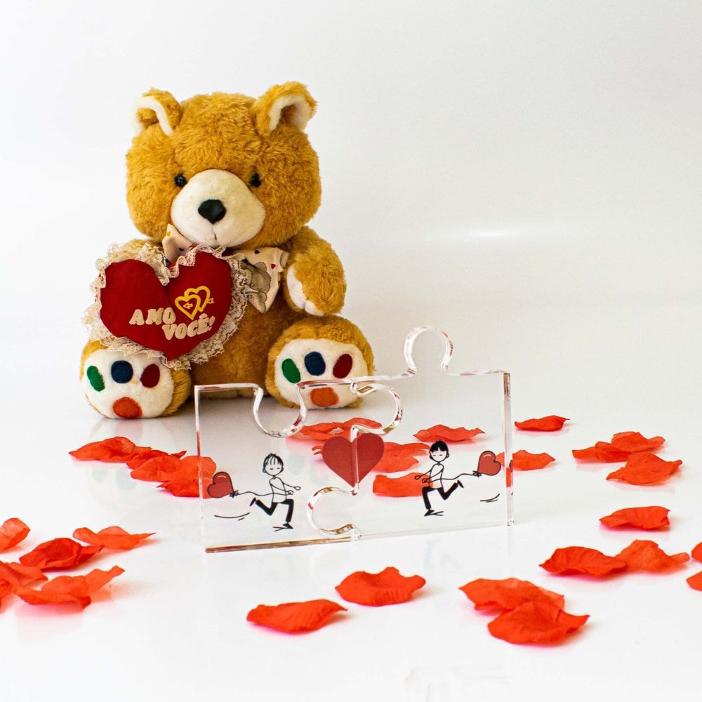 Quebra Cabeça Decorativo em Acrílico para Casal Quebra Cabeça Decorativo em Acrílico para Casal