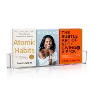 Suporte de Parede em Acrílico para Livros