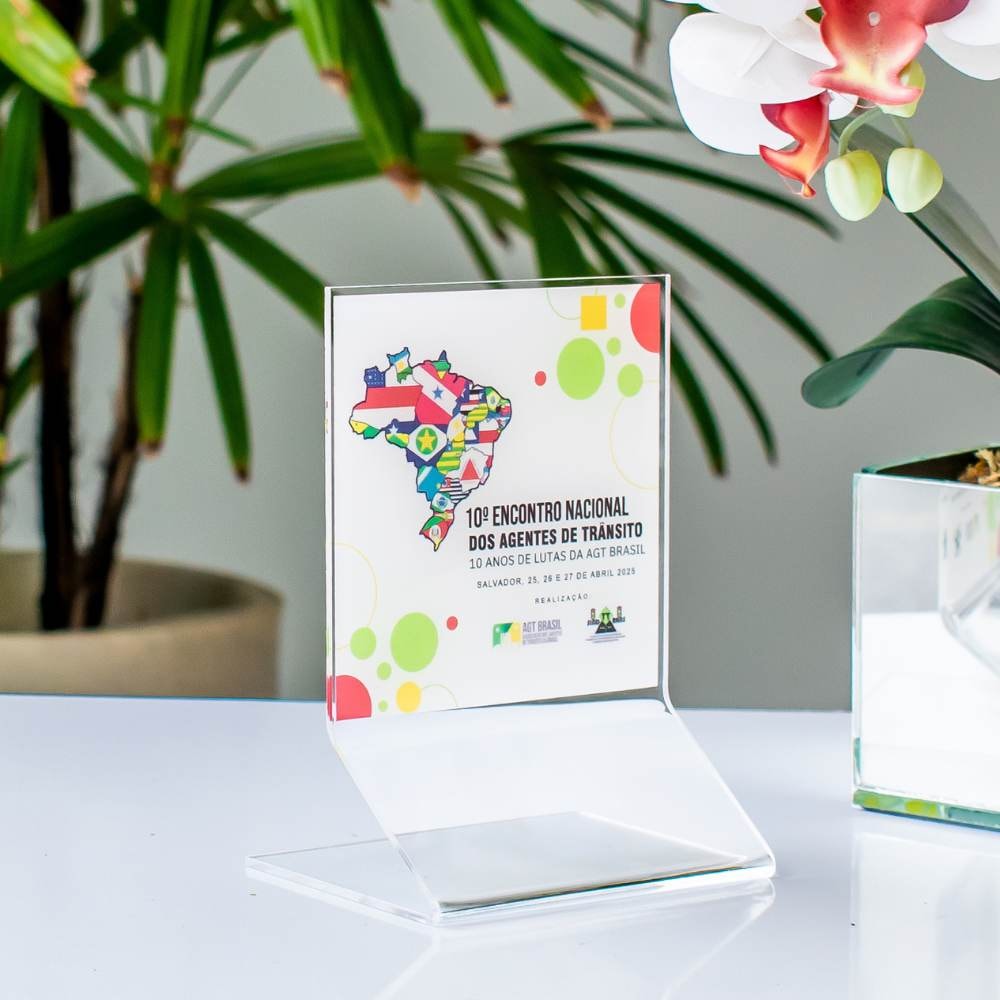 Troféu em Acrílico para Homenagem Personalizado