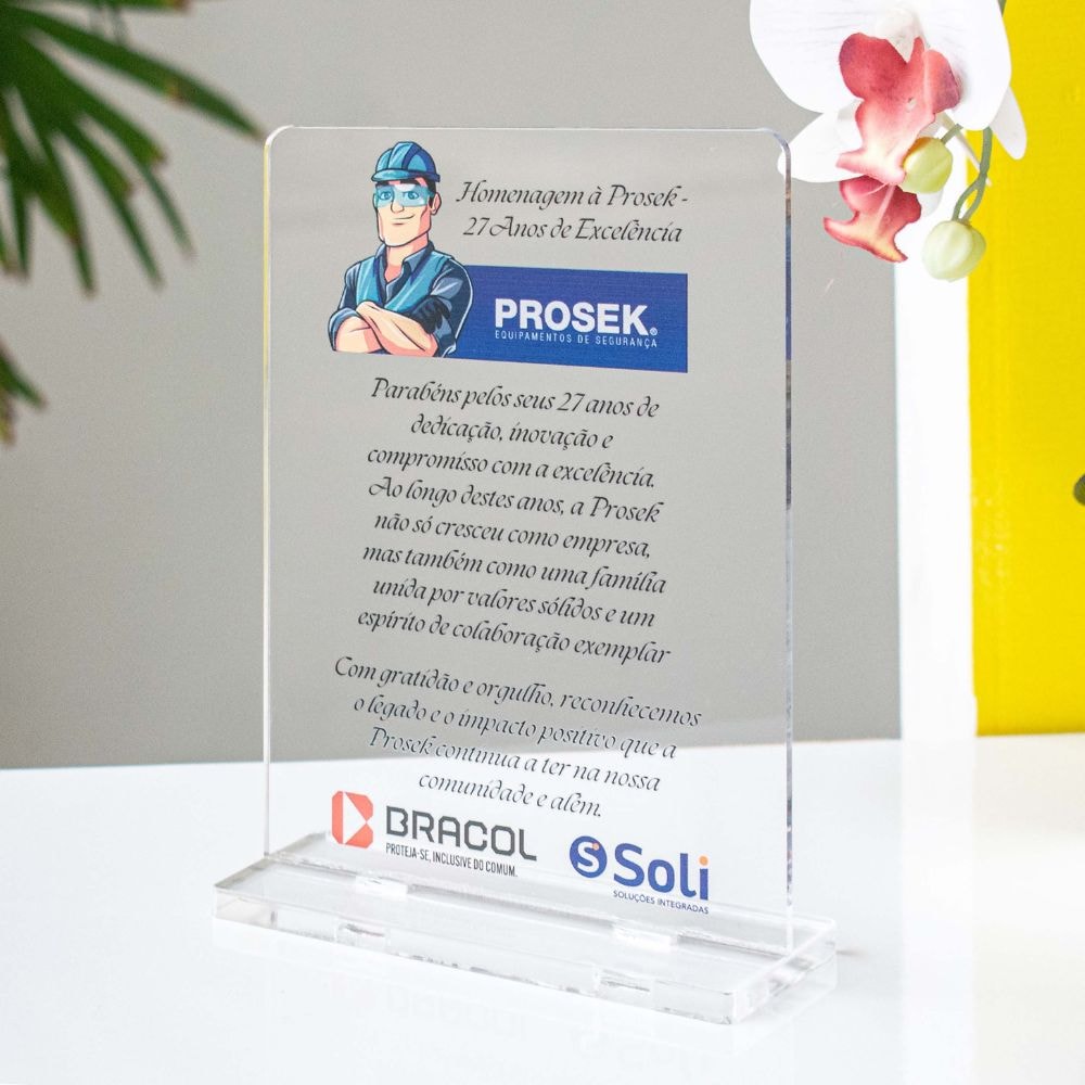 Troféu em Acrilico Personalizado 10x15cm Troféu em Acrilico Personalizado 10x15cm